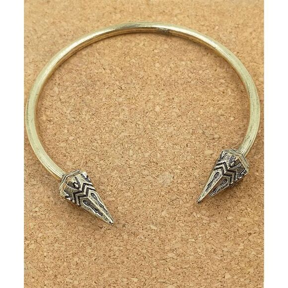 *Clearance* Ladies Gold Aztec Dangle Bangle Bracelet - Picture 2 of 2